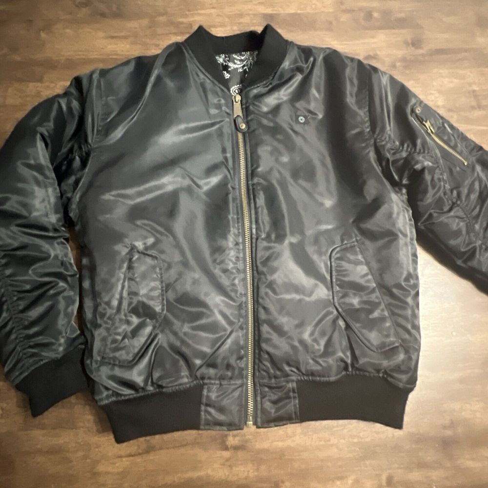 Southpole Boys Reversible Medium 12-14 Black‎ Bomber Skull Jacket - Picture 8 of 11